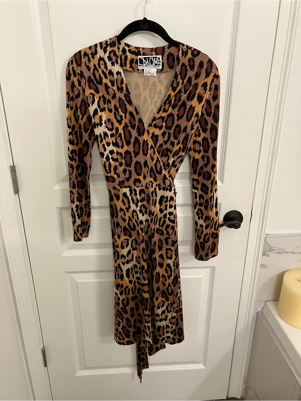 Diane Von Furstenberg Leopard Print Wrap Dress - Brown & Tan